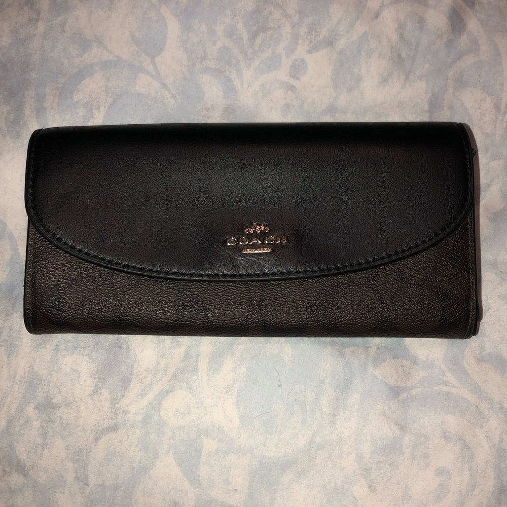 Coach Chocolate Brown Leather Wallet